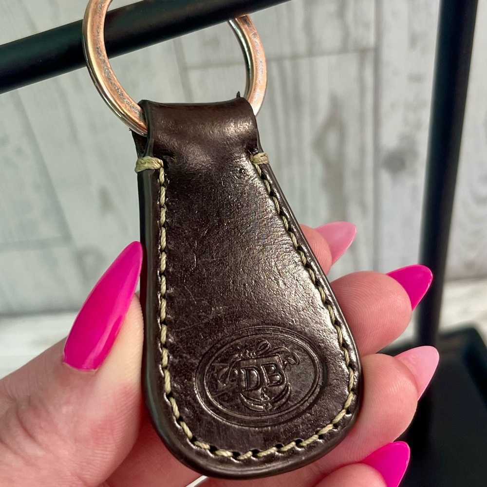 Dooney & Bourke Brown Leather Keychain